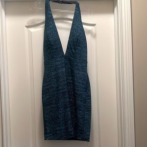 NWT Jovani teal shimmer Homecoming dress.